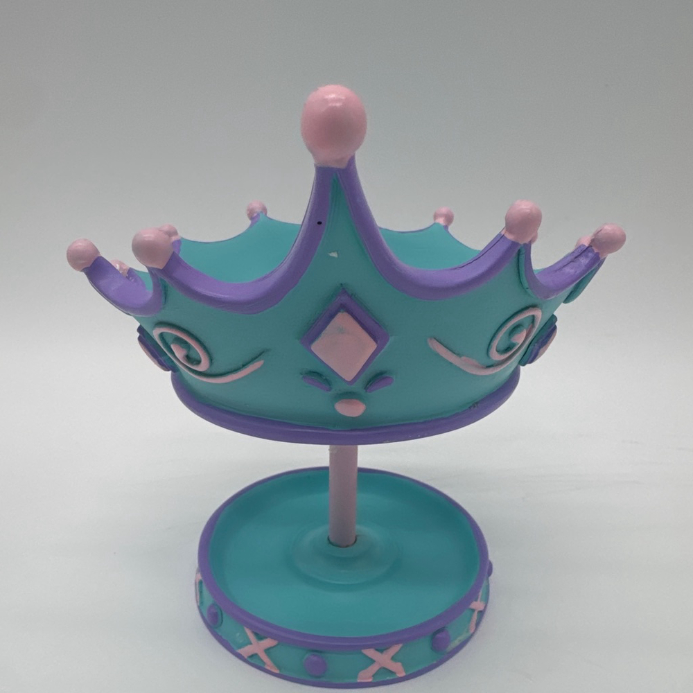 Princess Crown Toothbrush Holder Teal Purple Pink